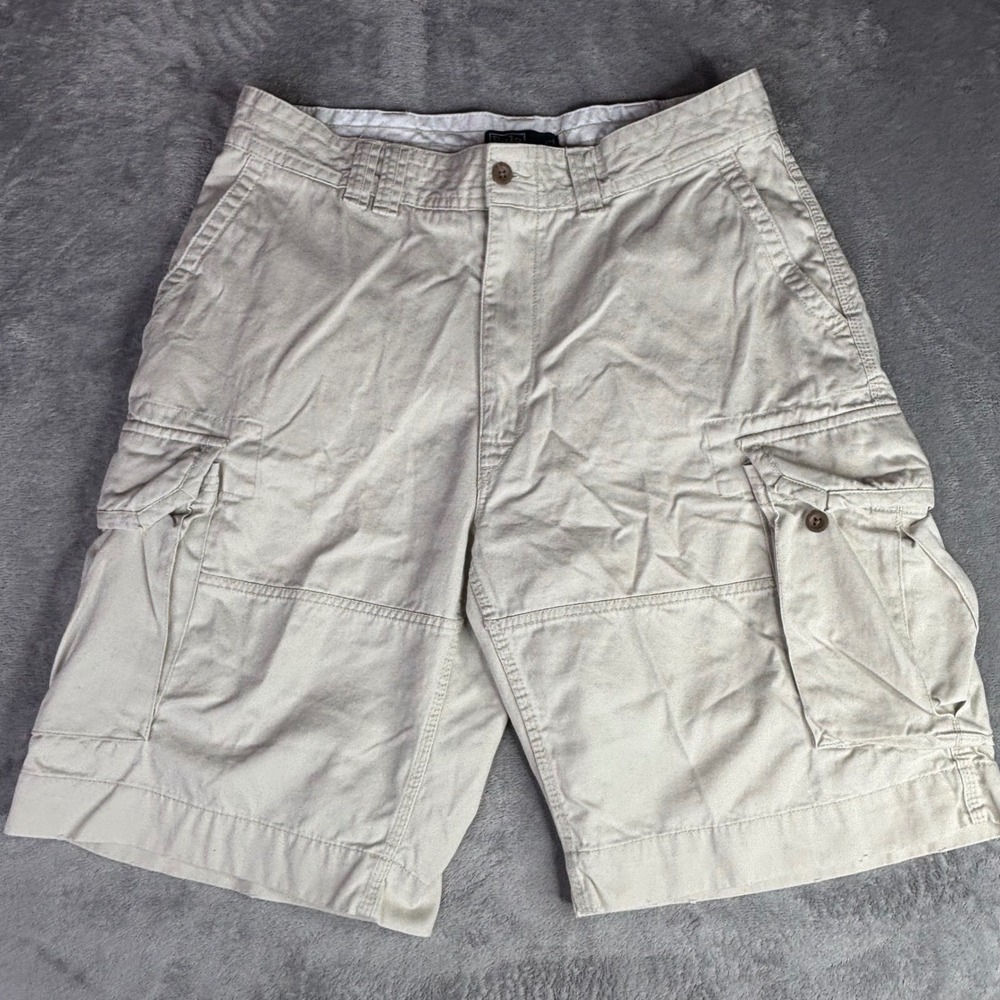Polo Ralph Lauren Cargo Shorts Mens 38 Tan Khaki Cotton Utility Pony Logo 38x12
